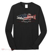 Patriotic Bass Fishing America's 250th Celebration 250 Years Long Sleeve Shirt thumb 0