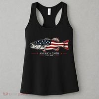 Patriotic Bass Fishing America's 250th Celebration 250 Years Women's Tank Top thumb 3