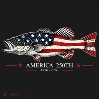 Patriotic Bass Fishing America's 250th Celebration 250 Years Women's Tank Top thumb 5