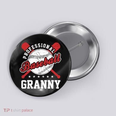 Professional Baseball Granny Team Sport Button