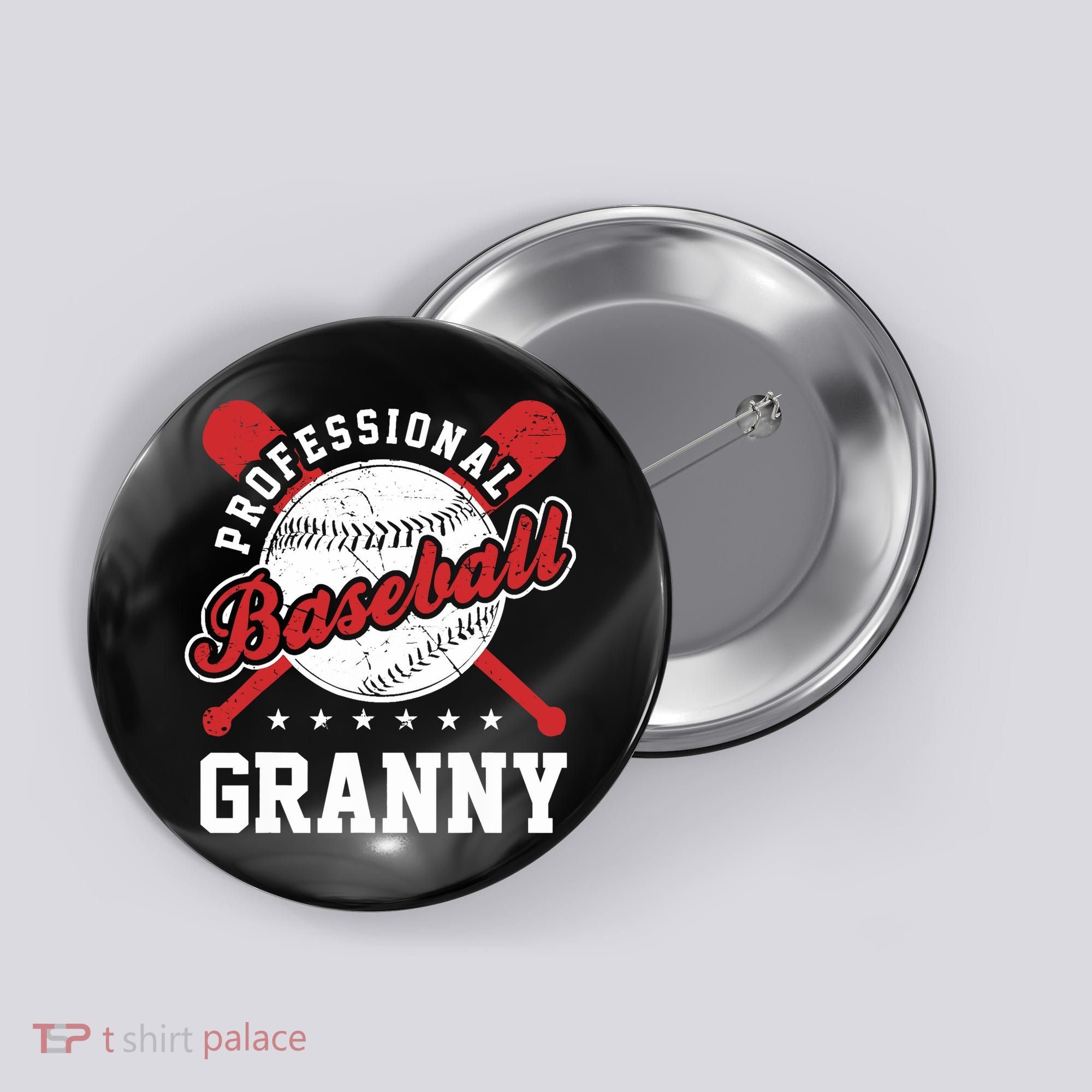 Professional Baseball Granny Team Sport Button