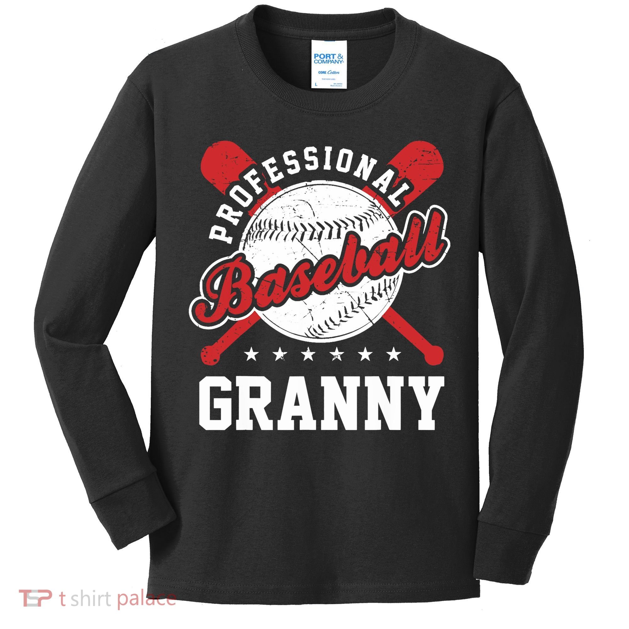 Professional Baseball Granny Team Sport Kids Long Sleeve Shirt