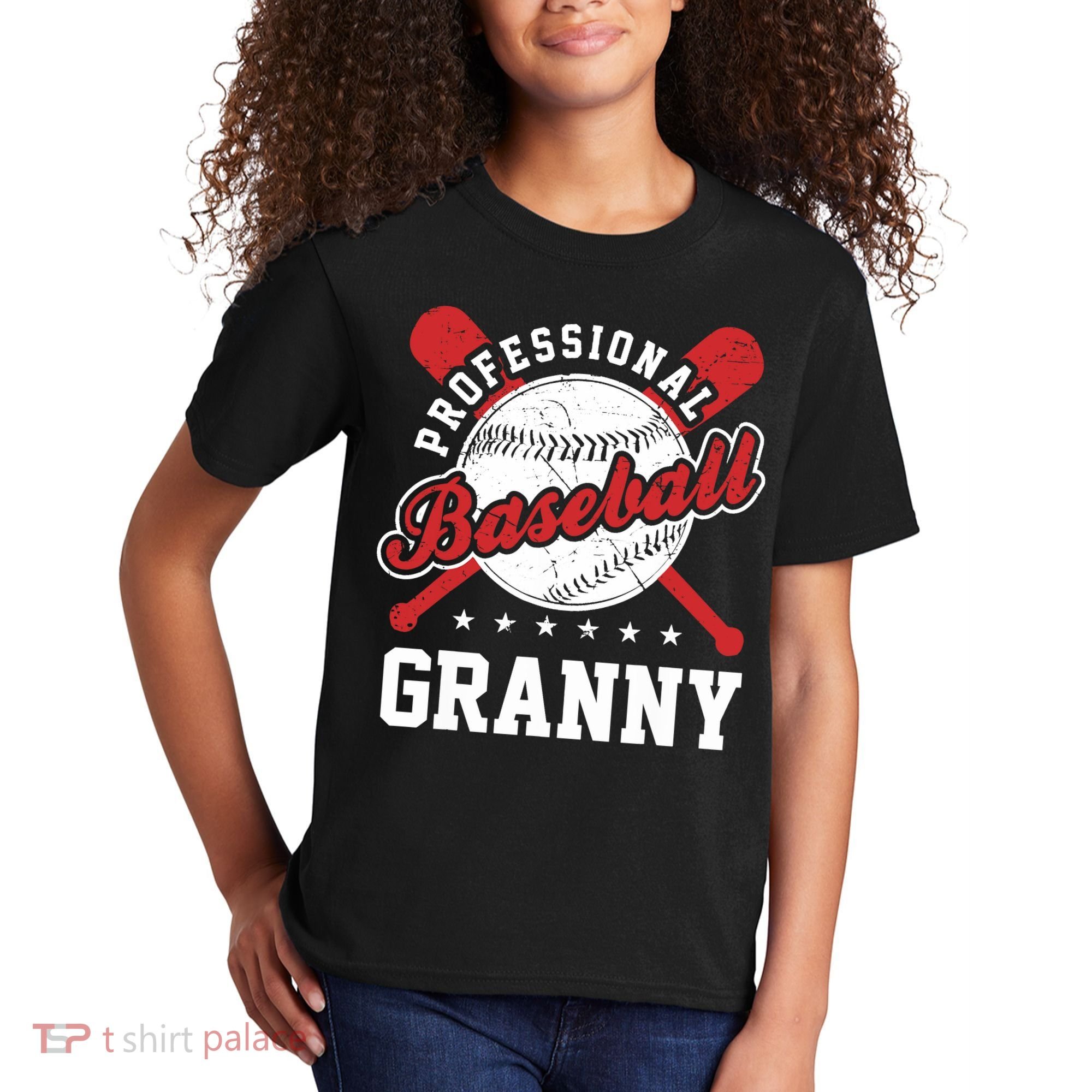 Professional Baseball Granny Team Sport Kids T-Shirt