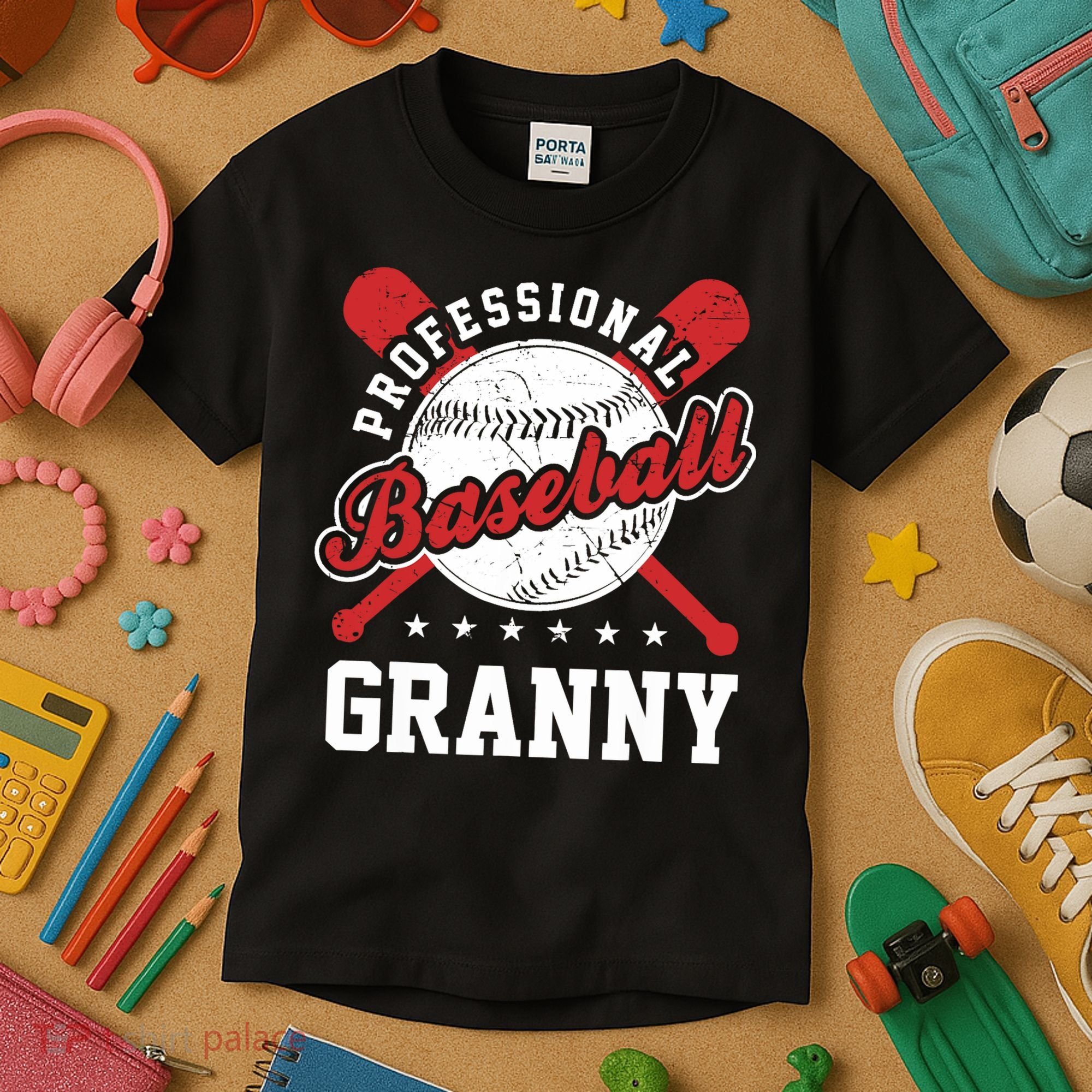 Professional Baseball Granny Team Sport Kids T-Shirt