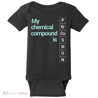Percussion Band Geek My Chemical Compound Baby Bodysuit