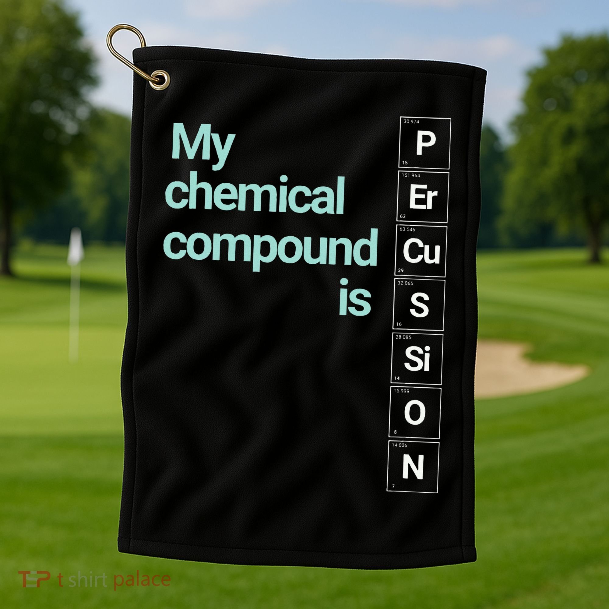 Percussion Band Geek My Chemical Compound Golf Towel
