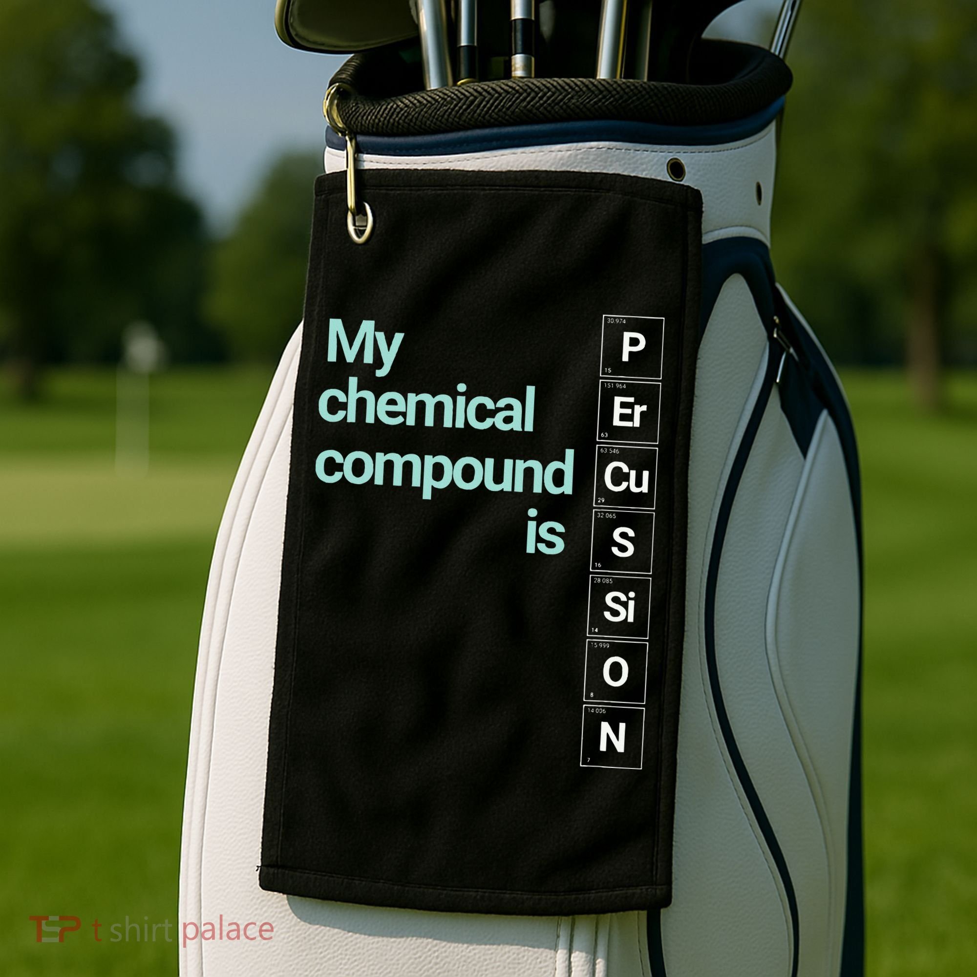 Percussion Band Geek My Chemical Compound Golf Towel