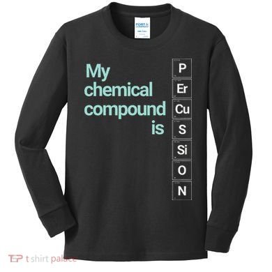 Percussion Band Geek My Chemical Compound Kids Long Sleeve Shirt