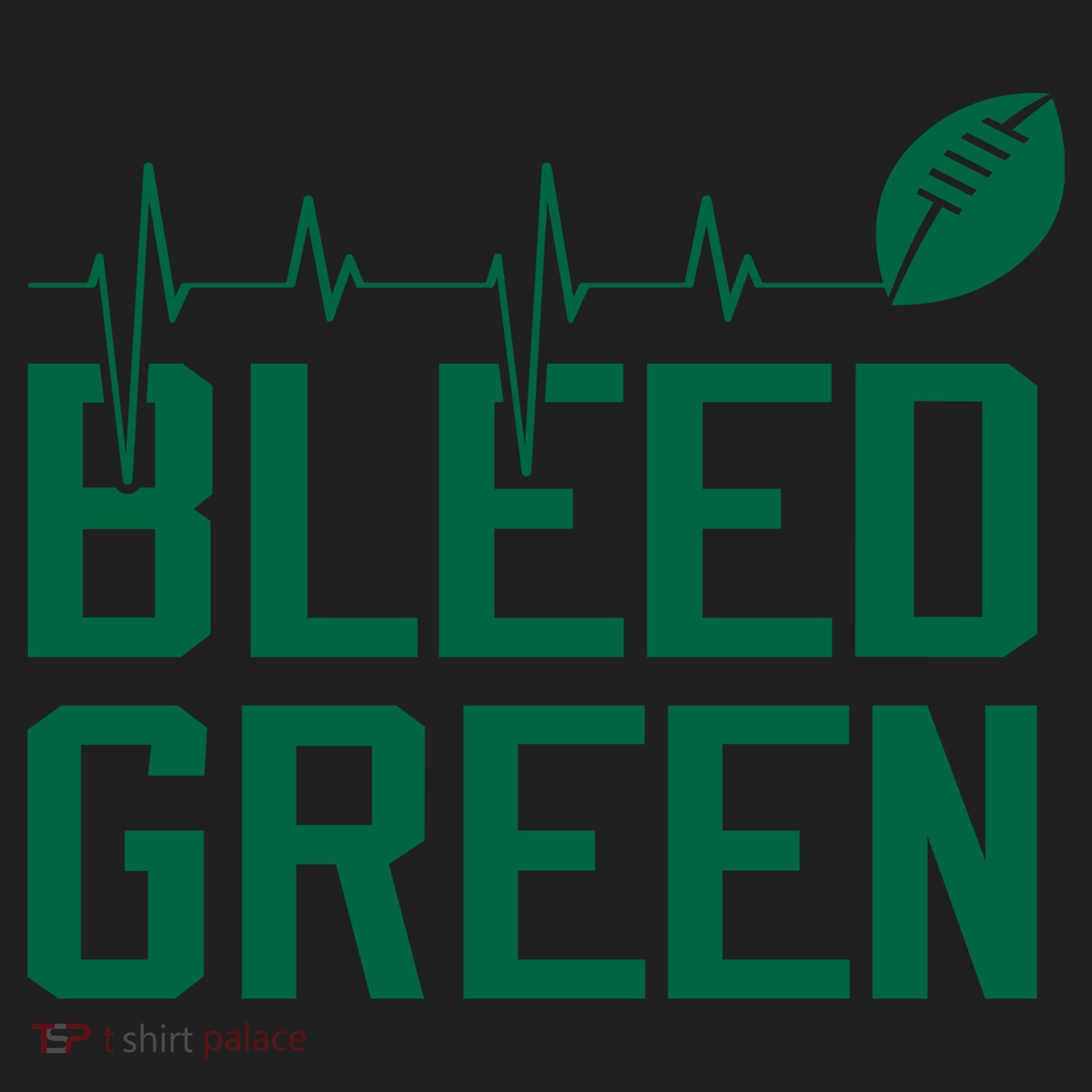 Bleed Green Football Team heart beat Women's Sweatshirt