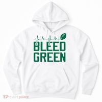 Bleed Green Football Team heart beat Hoodie thumb 0