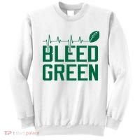 Bleed Green Football Team heart beat Sweatshirt thumb 0