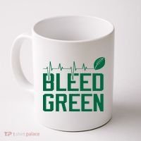 Bleed Green Football Team heart beat Coffee Mug thumb 0