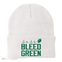 Bleed Green Football Team heart beat Beanie thumb 0
