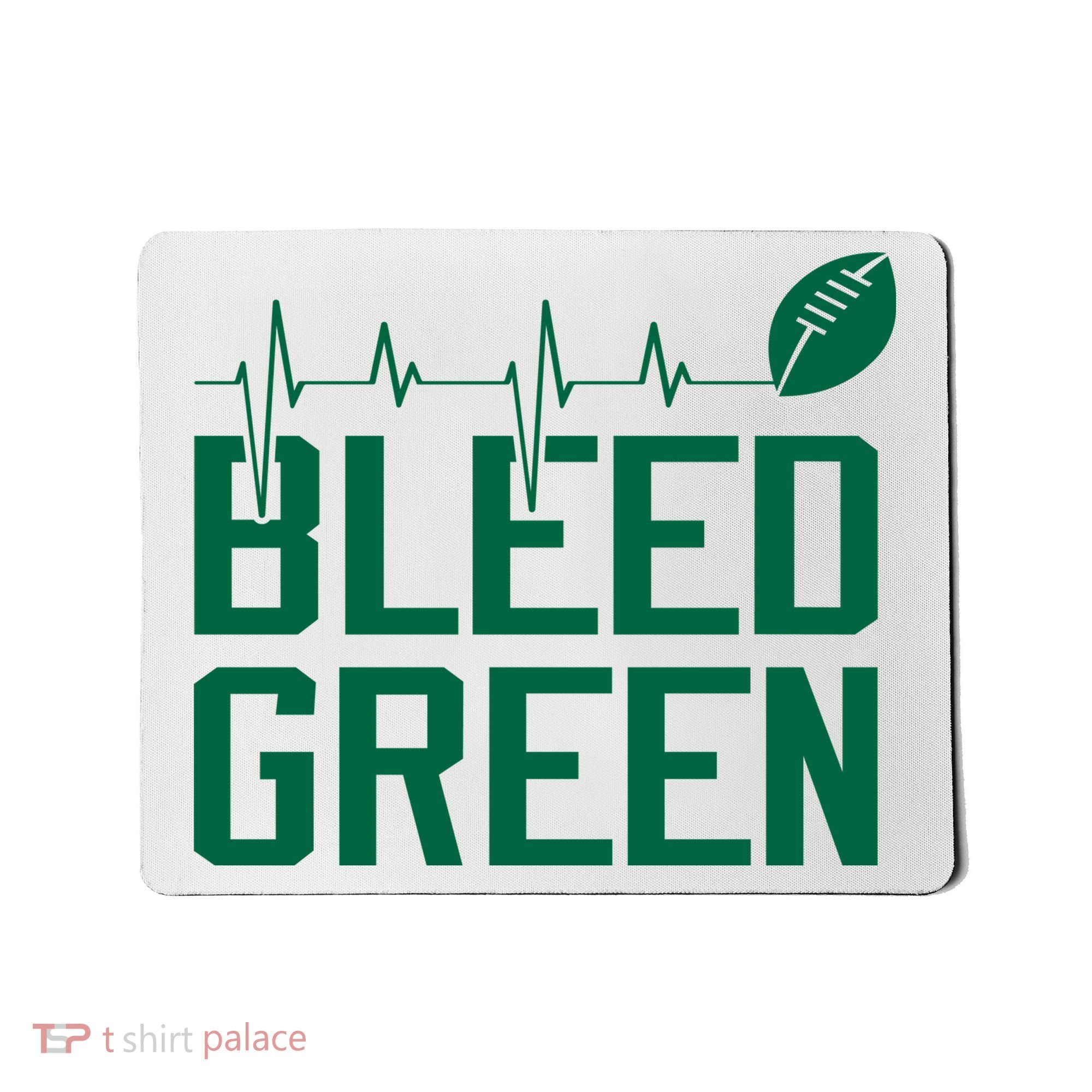 Bleed Green Football Team heart beat Mousepad
