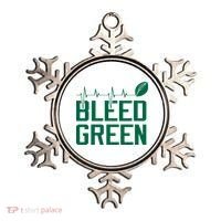 Bleed Green Football Team heart beat Ornament thumb 0