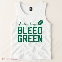 Bleed Green Football Team heart beat Tank Top thumb 2