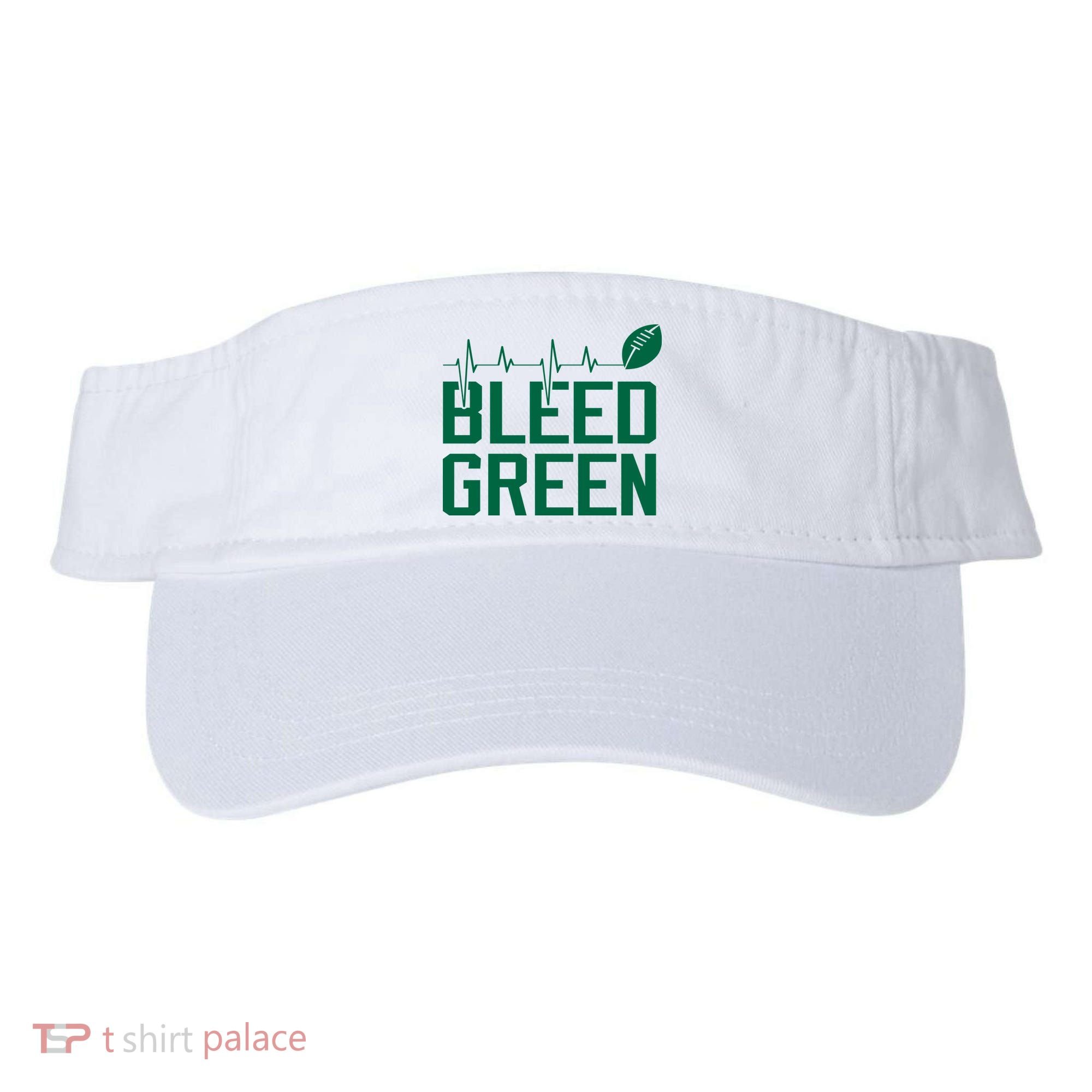 Bleed Green Football Team heart beat Visor