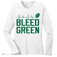 Bleed Green Football Team heart beat Women's Long Sleeve Shirt thumb 0