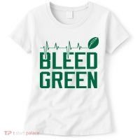Bleed Green Football Team heart beat Women's T-Shirt thumb 0