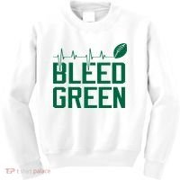 Bleed Green Football Team heart beat Kids Sweatshirt thumb 0
