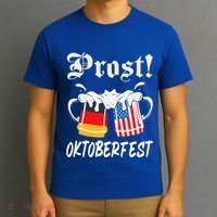 Prost Beer German American Oktoberfest Octoberfest Bier T-Shirt thumb 3