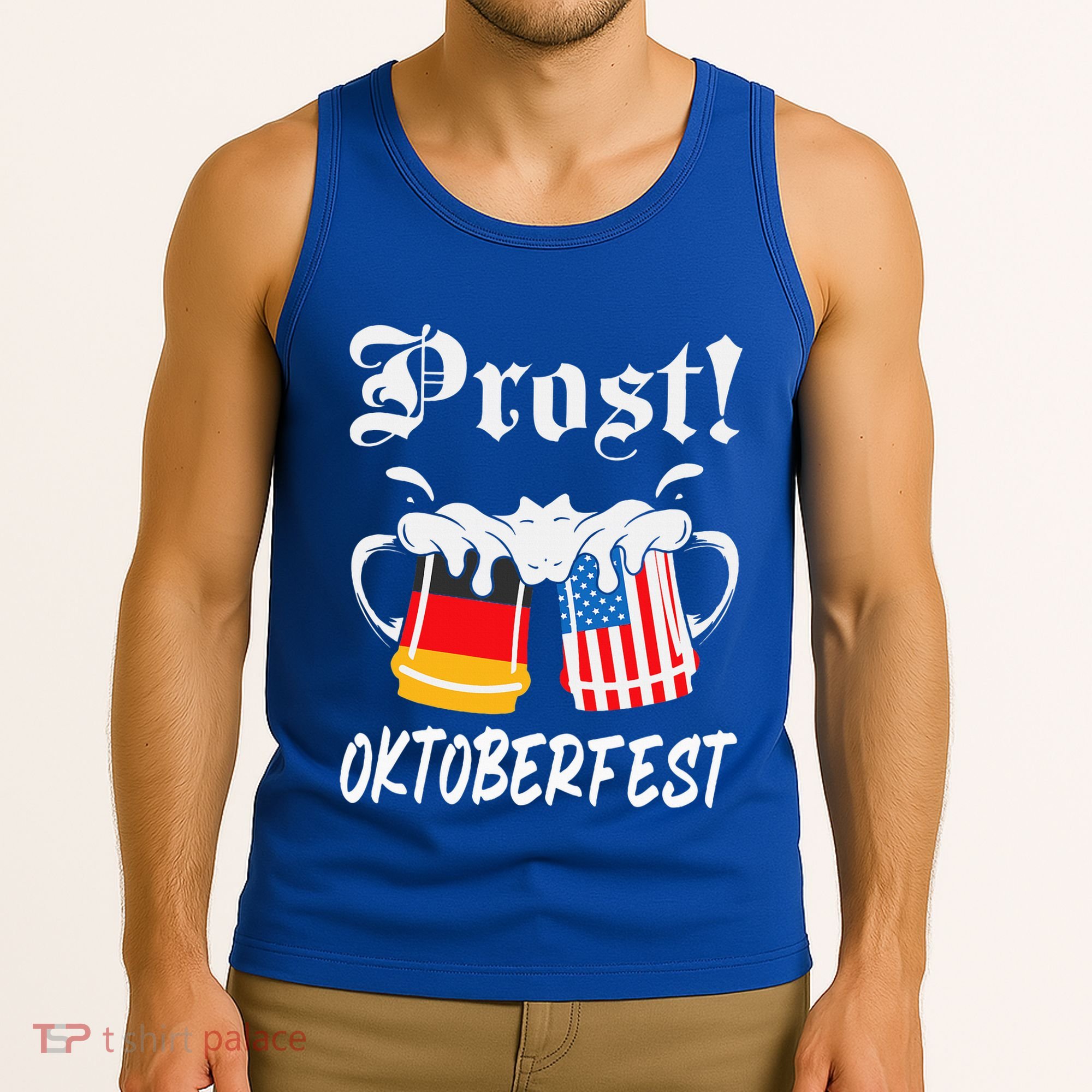 Prost Beer German American Oktoberfest Octoberfest Bier Tank Top