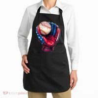 Patriotic Baseball Glove Drip Ice Cream Sprinkles 4th July Apron thumb 2