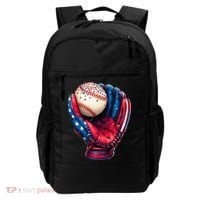 Patriotic Baseball Glove Drip Ice Cream Sprinkles 4th July Backpack thumb 0