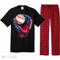 Patriotic Baseball Glove Drip Ice Cream Sprinkles 4th July Pajama Set thumb 0