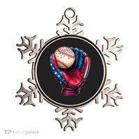Patriotic Baseball Glove Drip Ice Cream Sprinkles 4th July Ornament thumb 0