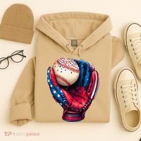 Patriotic Baseball Glove Drip Ice Cream Sprinkles 4th July Hoodie thumb 4