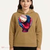 Patriotic Baseball Glove Drip Ice Cream Sprinkles 4th July Hoodie thumb 5