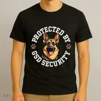 Protected By Gsd Security German Shepherd Dog T-Shirt thumb 3
