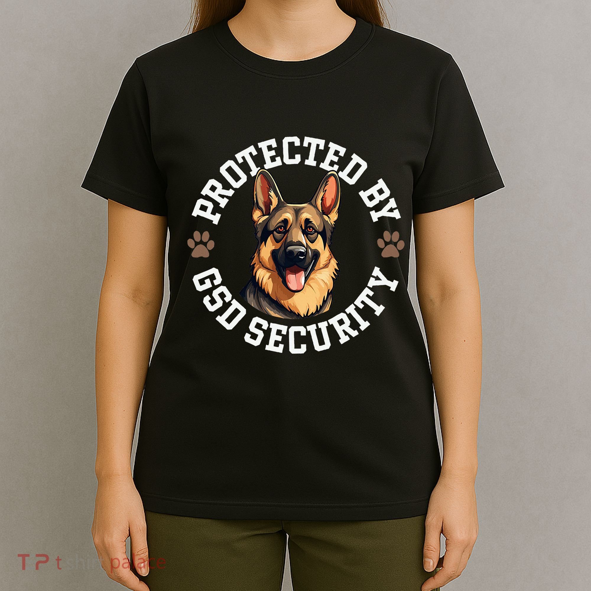 Protected By Gsd Security German Shepherd Dog T-Shirt