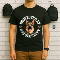 Protected By Gsd Security German Shepherd Dog T-Shirt thumb 6