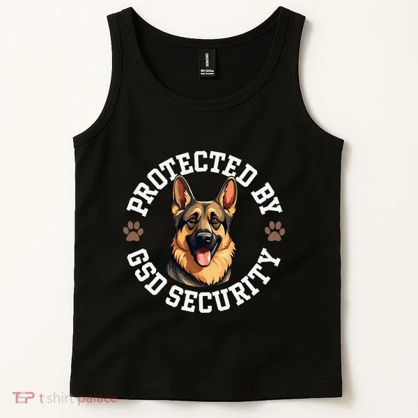 Protected By Gsd Security German Shepherd Dog Tank Top