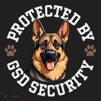 Protected By Gsd Security German Shepherd Dog Golf Towel thumb 3