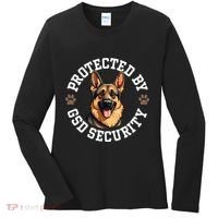 Protected By Gsd Security German Shepherd Dog Women's Long Sleeve Shirt thumb 0