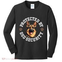 Protected By Gsd Security German Shepherd Dog Kids Long Sleeve Shirt thumb 0