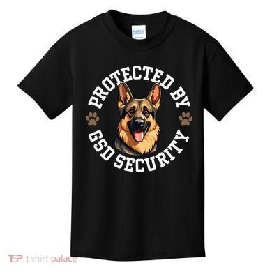 Protected By Gsd Security German Shepherd Dog Kids T-Shirt
