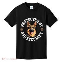 Protected By Gsd Security German Shepherd Dog Kids T-Shirt thumb 0