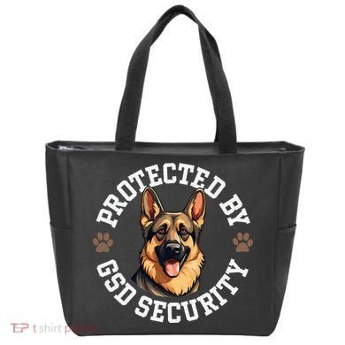 Protected By Gsd Security German Shepherd Dog Tote Bag