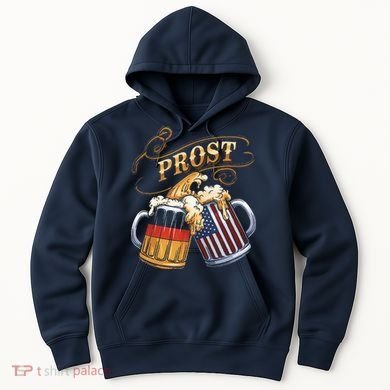Prost Beer German American Flag Oktoberfest Hoodie