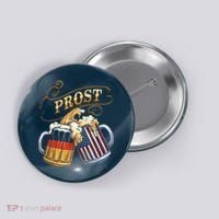 Prost Beer German American Flag Oktoberfest Button thumb 0