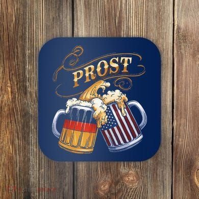 Prost Beer German American Flag Oktoberfest Coaster