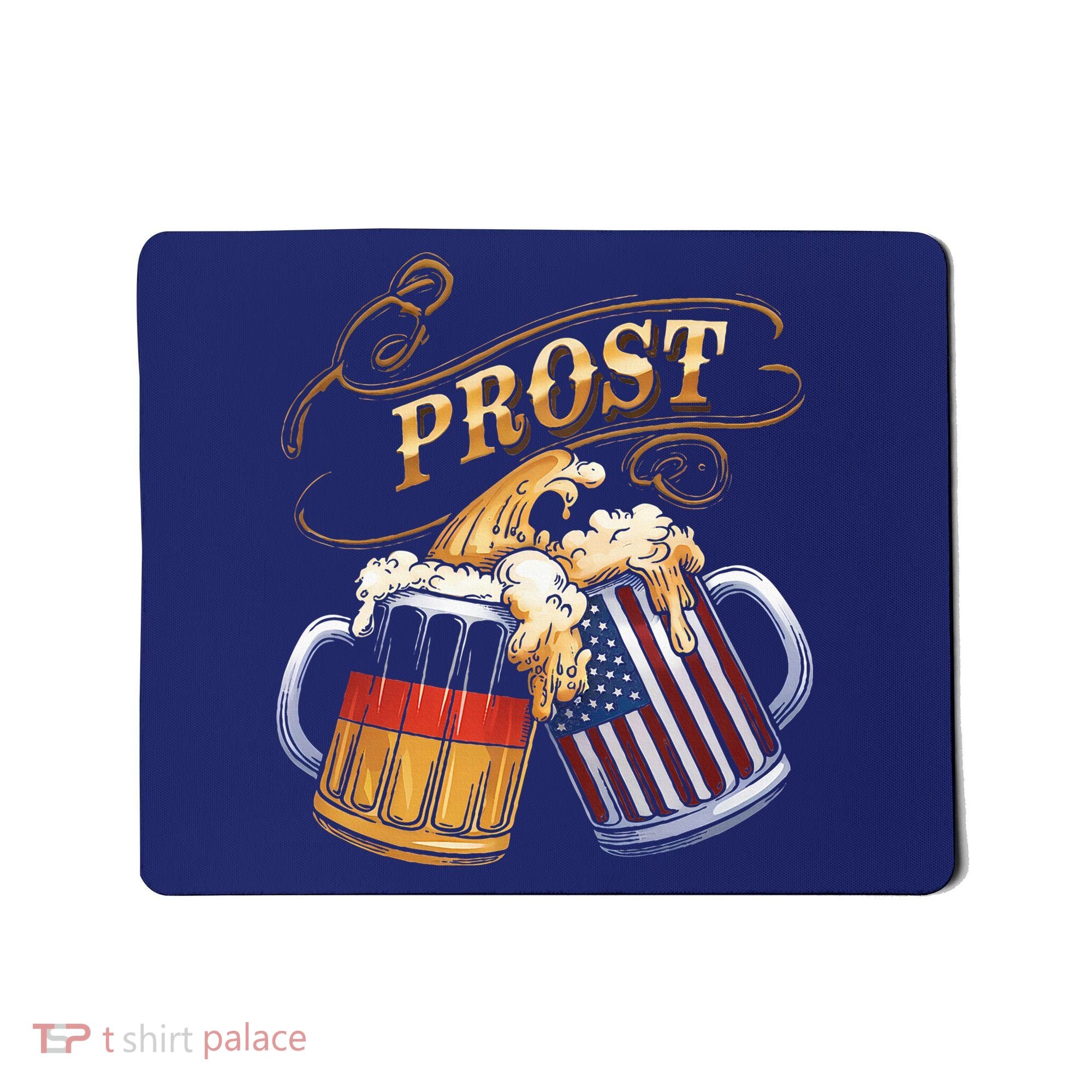 Prost Beer German American Flag Oktoberfest Mousepad