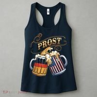 Prost Beer German American Flag Oktoberfest Women's Tank Top thumb 3