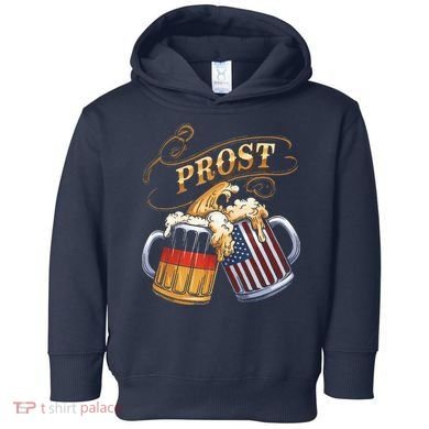 Prost Beer German American Flag Oktoberfest Toddler Hoodie