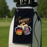 Prost Beer German American Flag Oktoberfest Golf Towel thumb 2