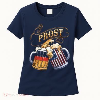 Prost Beer German American Flag Oktoberfest Women's T-Shirt